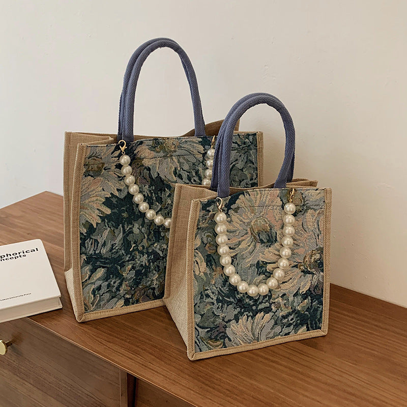 Elegant Floral Pattern Tote Bag — product view 1