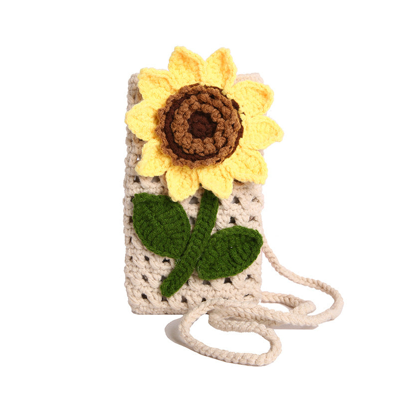 Floral Crocheted Phone Bag — product view 5