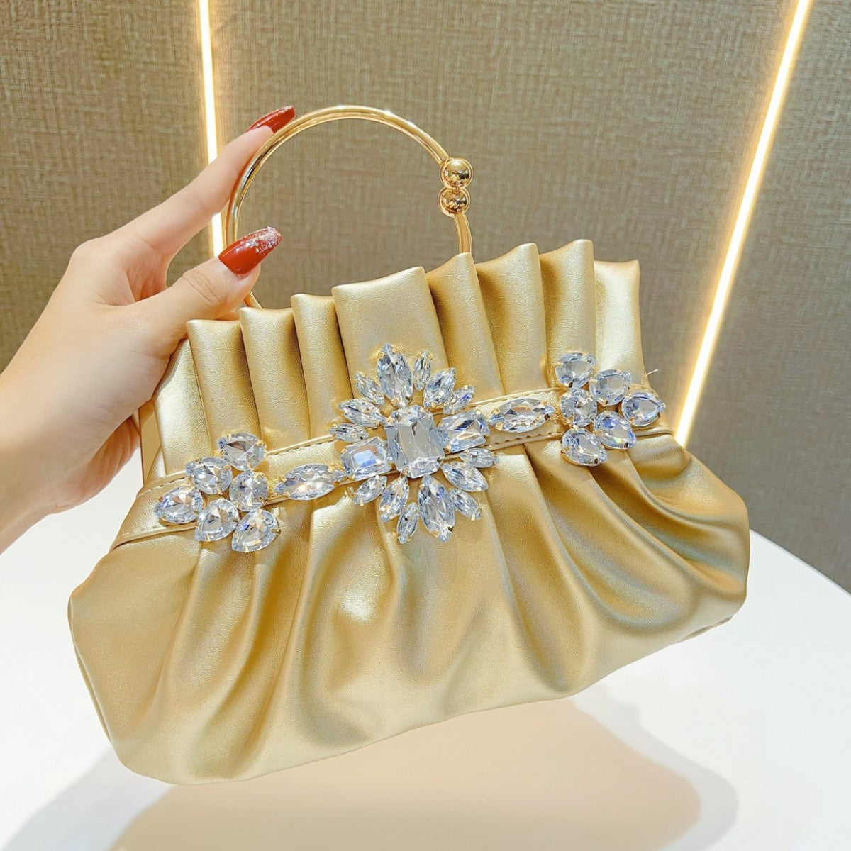 Elegant Ruched Evening Handbag — product view 6