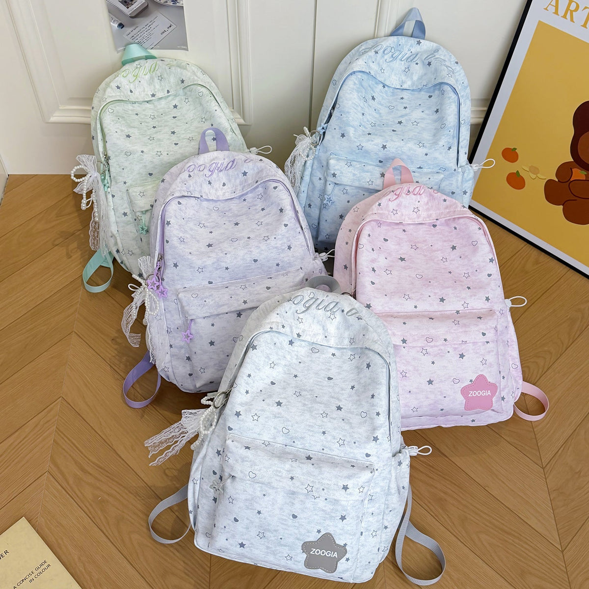 Cute Bunny-Ear Design School Backpack LoungeYard — product view 4