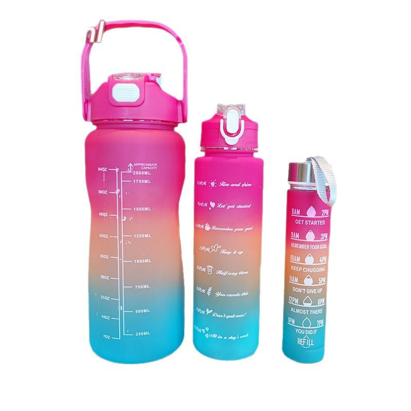 Women's ergonomic water bottle with motivational markings LoungeYard — product view 5
