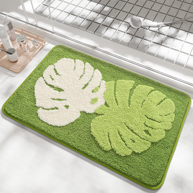 Floral Patterned Bath Mat Bowlift — product view 2