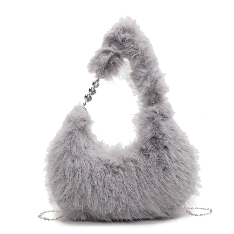 Plush Shoulder Bag with Unique Design LoungeYard — product view 6