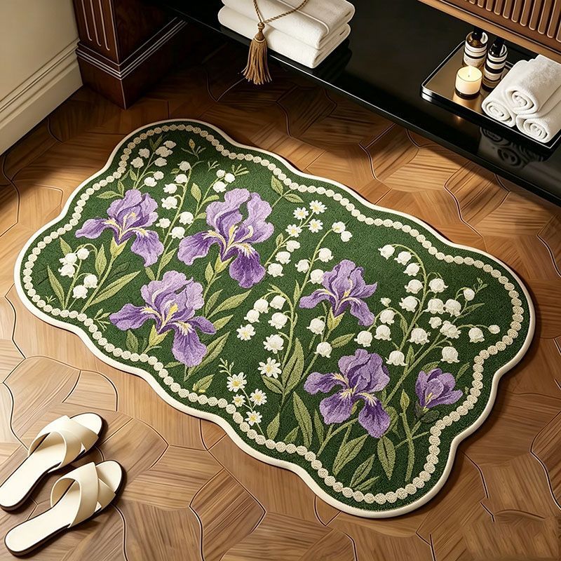Floral Patterned Memory Foam Bath Mat — product view 4