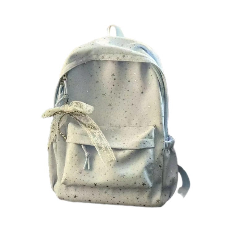 Star-Patterned Trendy Backpack LoungeYard — product view 5