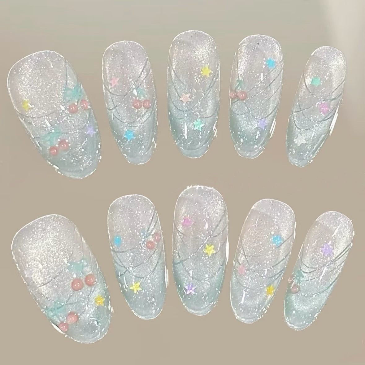 Artistic Sparkle Press-On Nail Design — product view 1
