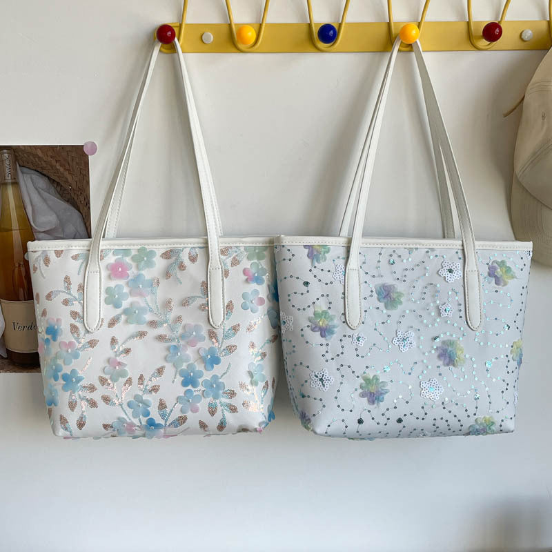 WoFloral Embellished Tote Bag LoungeYard — product view 1