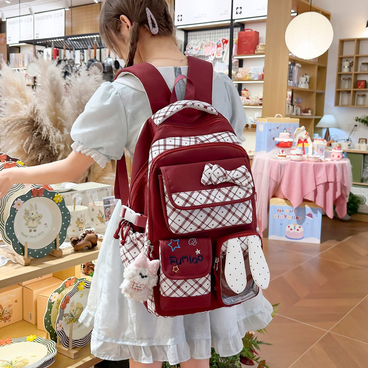 Playful Bunny Ear Backpack LoungeYard — product view 1