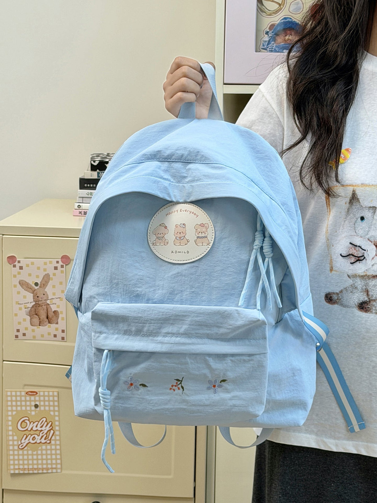 Embroidered Casual Backpack LoungeYard — product view 6