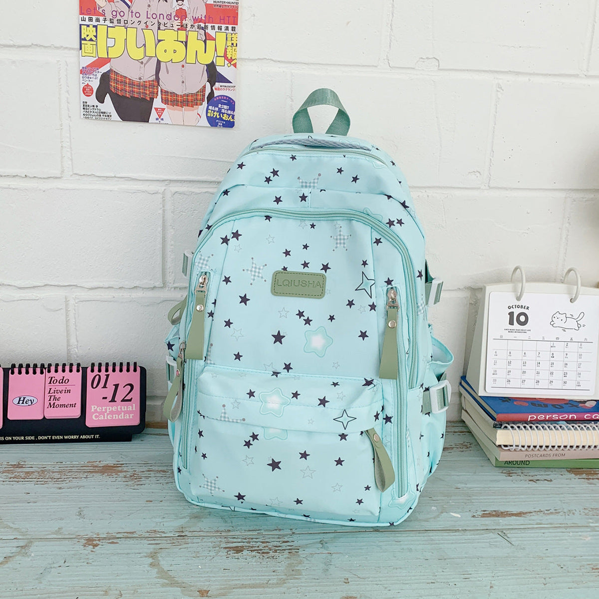 Star-Patterned Durable Backpack — product view 4