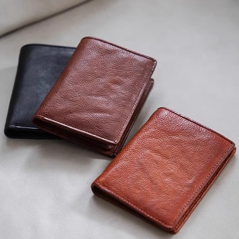 Premium Textured Leather Card Holder LoungeYard — product view 2