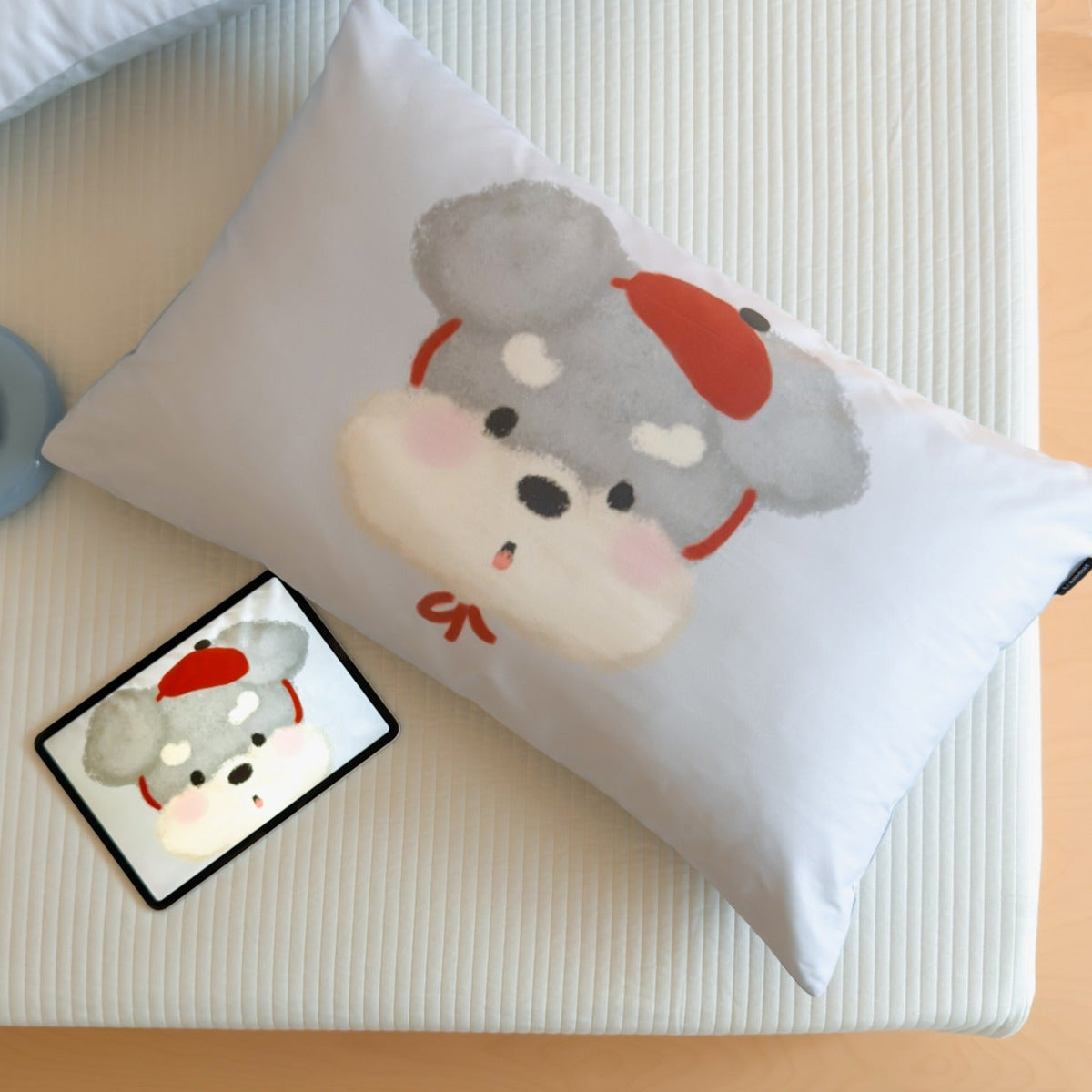 Children's pillowcase with cute chick motif and skin-friendly microfiber cover LoungeYard — product view 7