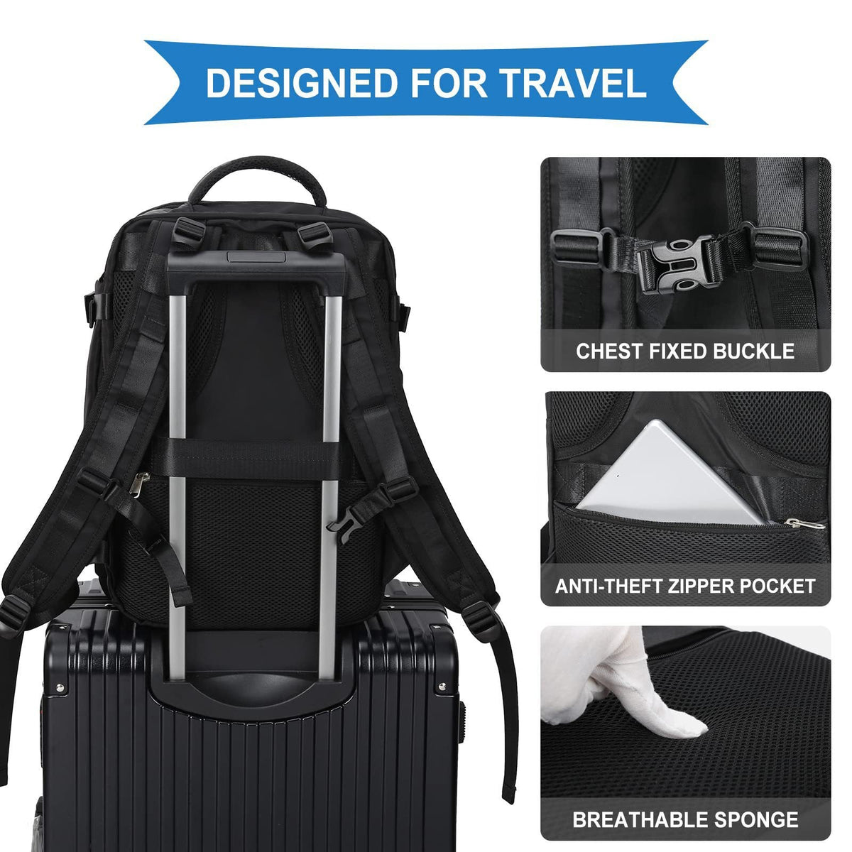 Versatile Multi-Functional Travel Backpack LoungeYard — product view 4