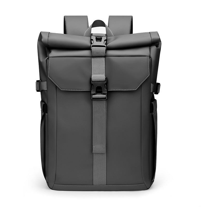 Robust rolltop backpack with ergonomic carrying system and versatile storage space LoungeYard — product view 6