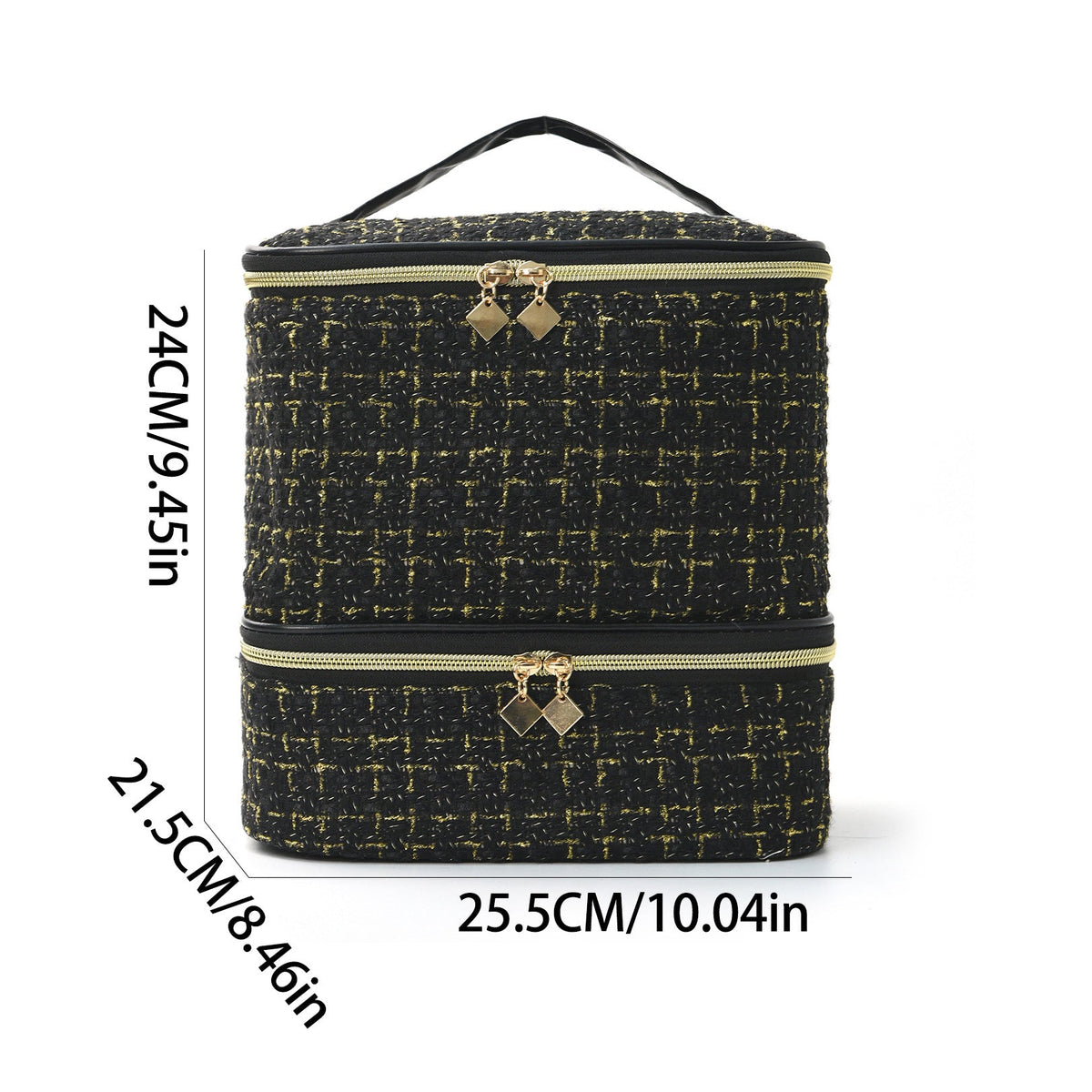 Cosmetic organizer bag with elegant fabric LoungeYard — product view 4