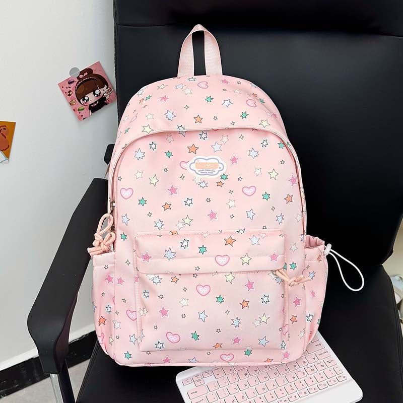 Playful Star-Print Backpack LoungeYard — product view 6