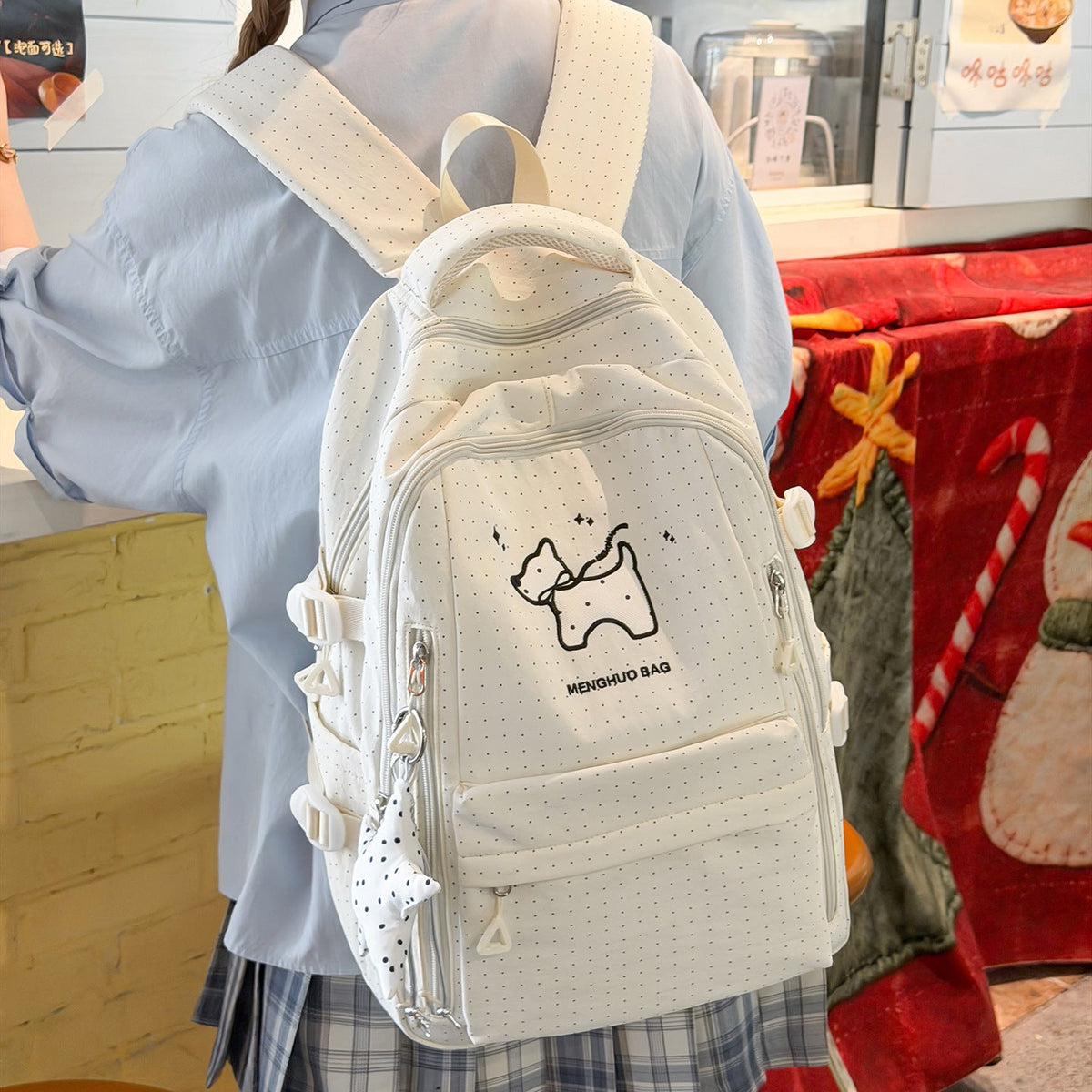 Graphic Cat-Themed Backpack LoungeYard — product view 1