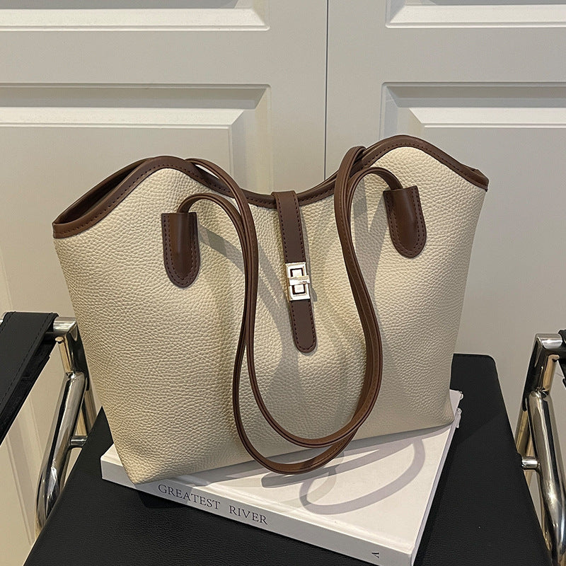 Elegant Textured Leather Tote Bag — product view 1