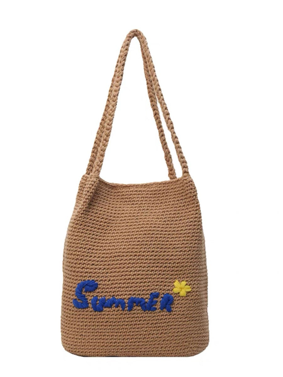 Handcrafted cotton bag with cheerful summer motif LoungeYard — product view 7