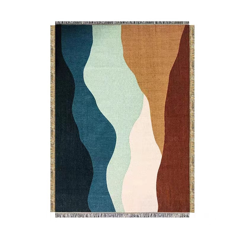 Premium Textured Fringed Throw Blanket — product view 5