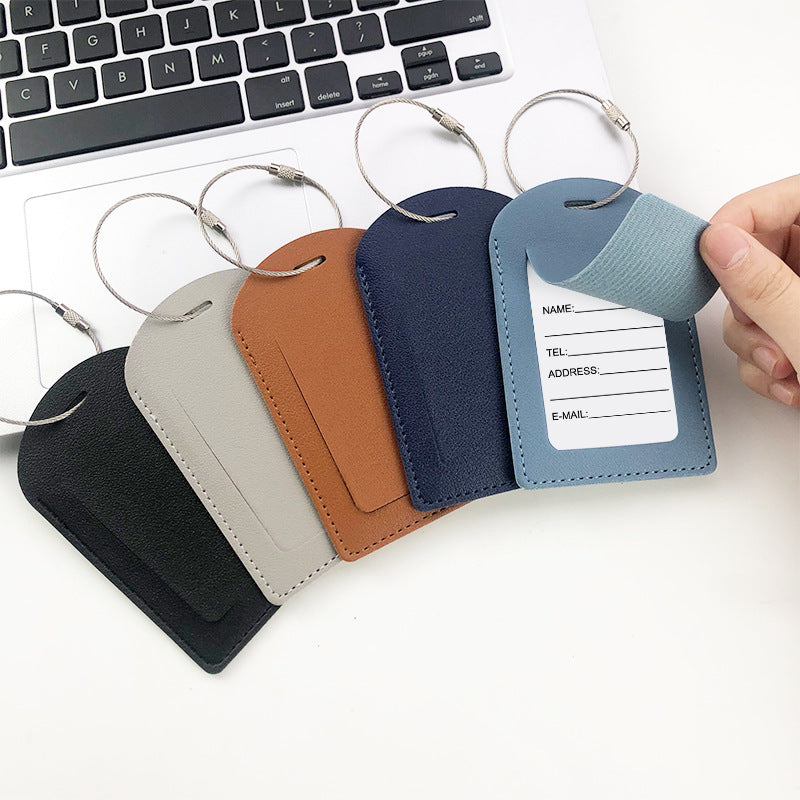 Premium Leather Travel Luggage Tag LoungeYard — product view 1
