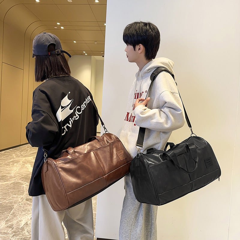 Premium Leather Travel Duffle LoungeYard — product view 2
