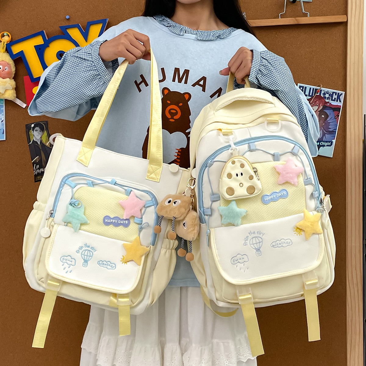 Fun-Themed Multi-Pocket Backpack — product view 3