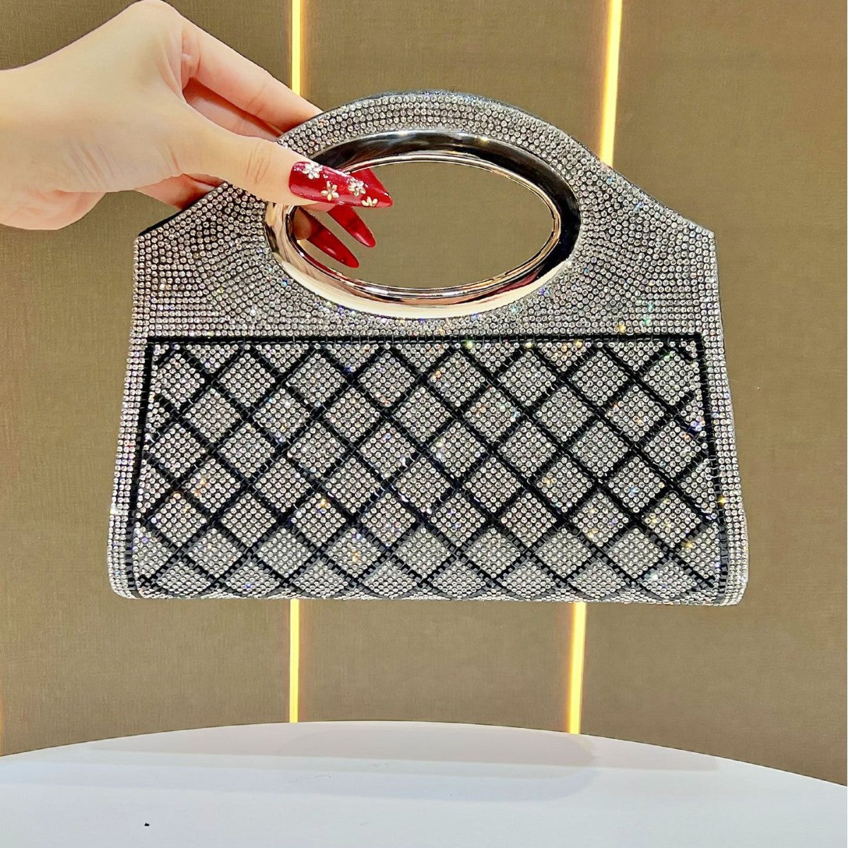 Rhinestone-Studded Evening Tote — product view 1