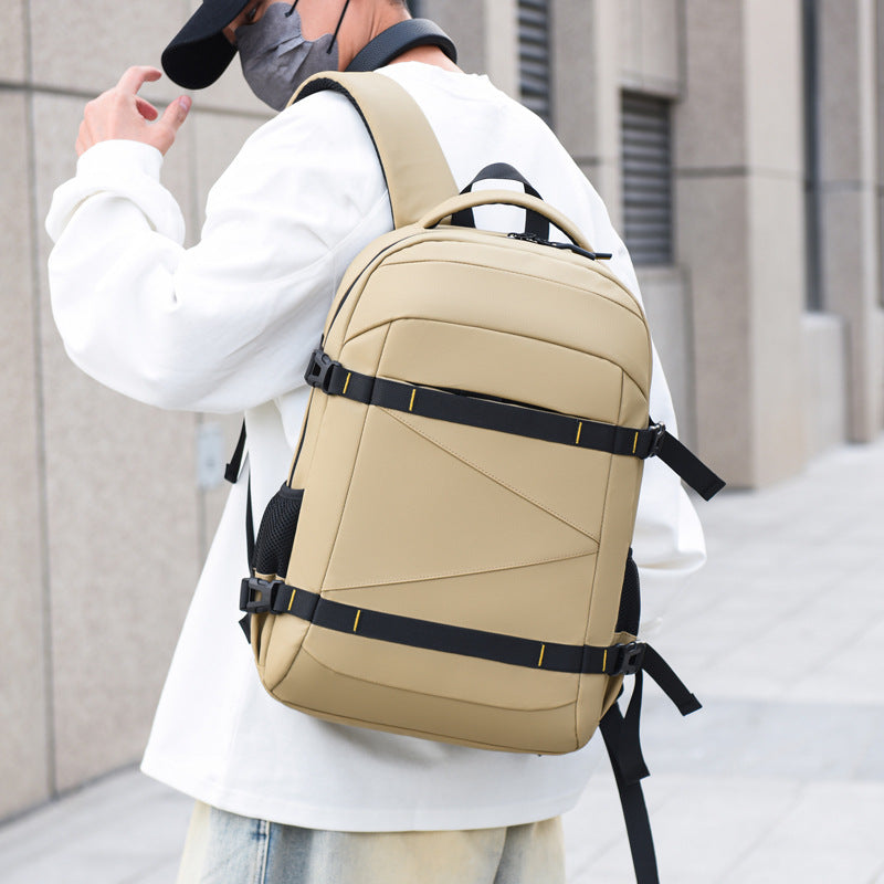 Modern backpack with multidimensional compartments and breathable back LoungeYard — product view 7