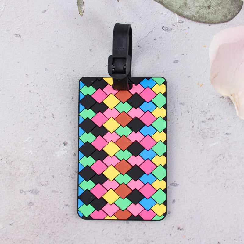 Geometric Pattern Luggage Tag LoungeYard — product view 2