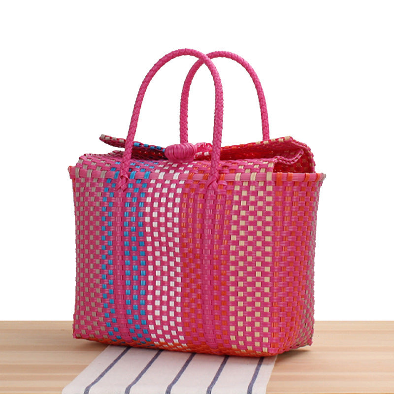 Beach handbag in modern braided design LoungeYard — product view 2