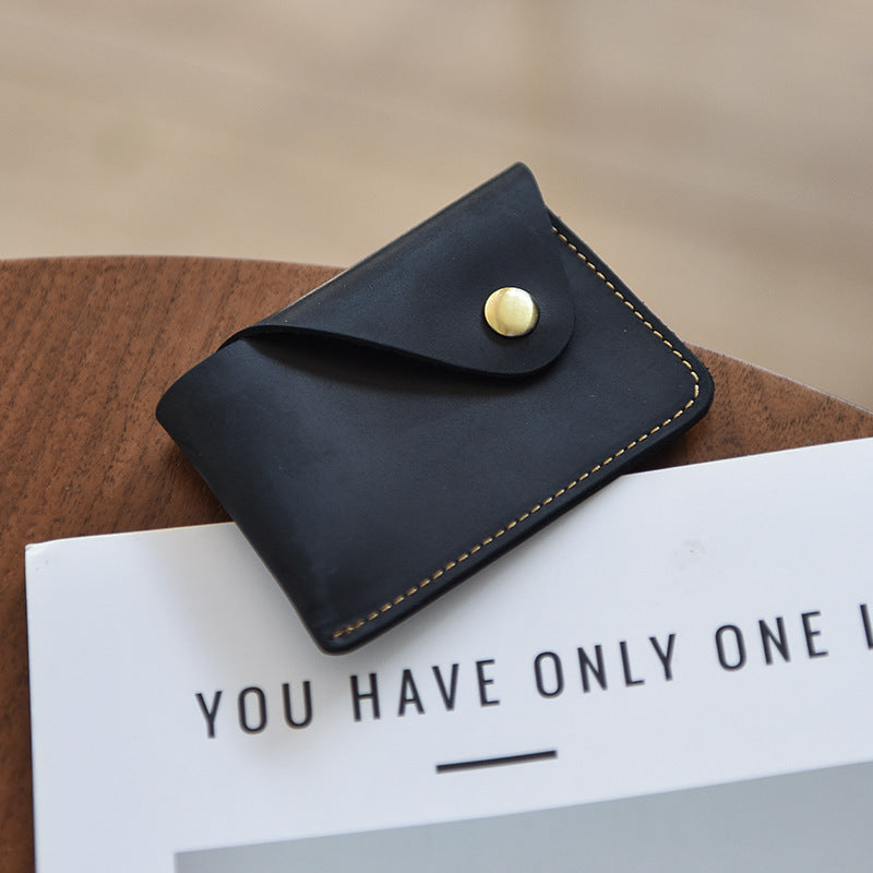 Premium Leather Buttoned Cardholder LoungeYard — product view 7