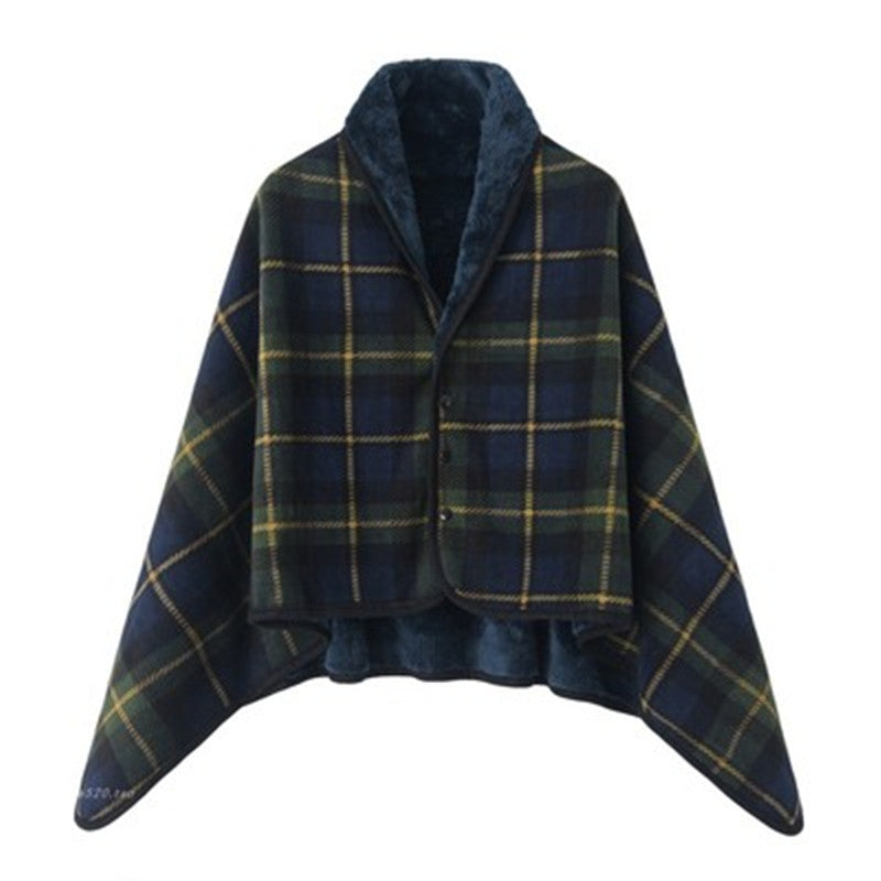 Women Comfortable Throw Blanket with Checkered Pattern LoungeYard — product view 7