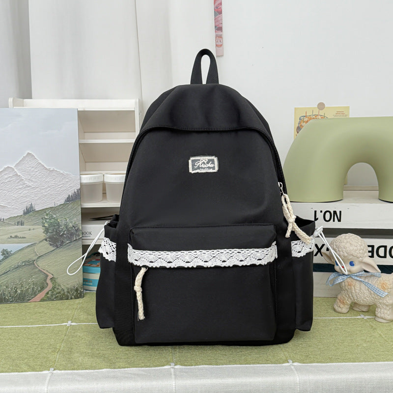 Adorable Lace-Trimmed Backpack LoungeYard — product view 4
