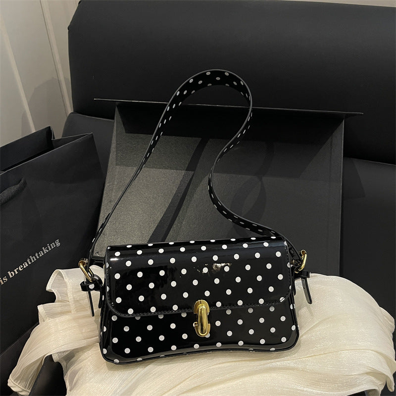Polka Dot Patent Leather Crossbody Bag — product view 2