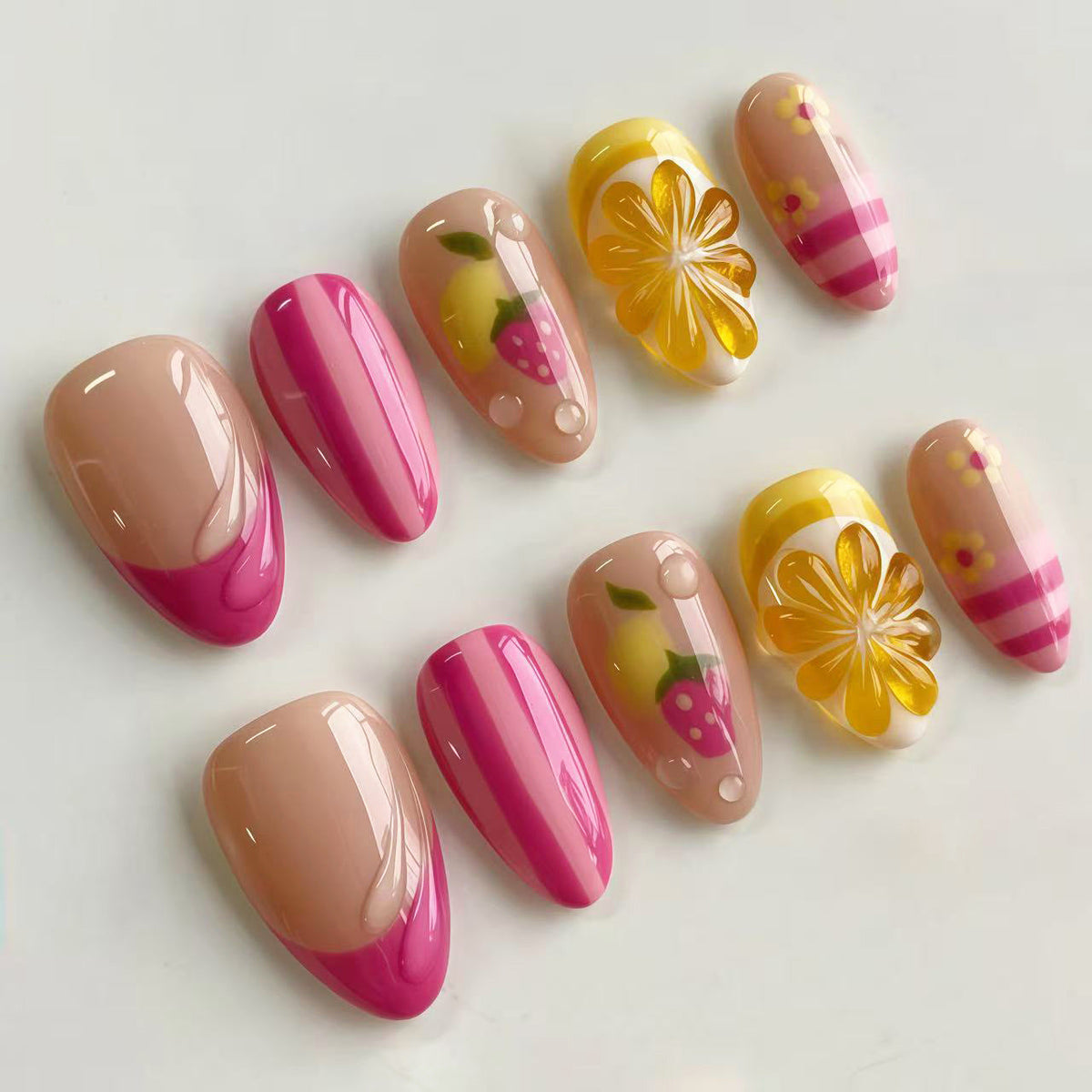 Creative Fruit-Inspired Press-On Nail Art Set — product view 1