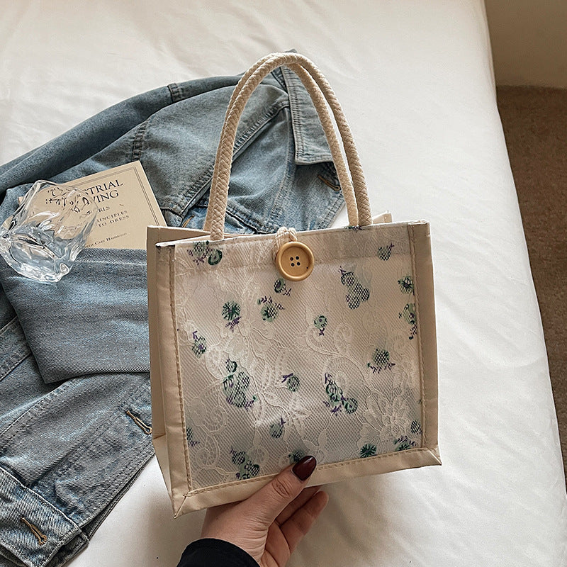Floral Motif Handcrafted Tote Bag — product view 7