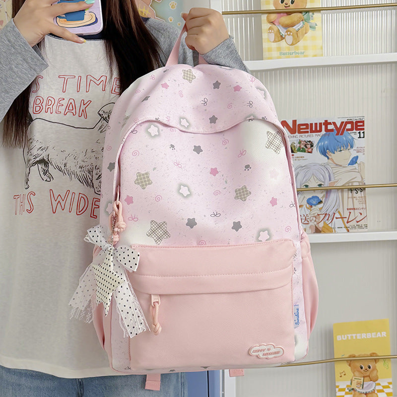 Fun Decorative Star-Patterned Backpack LoungeYard — product view 1