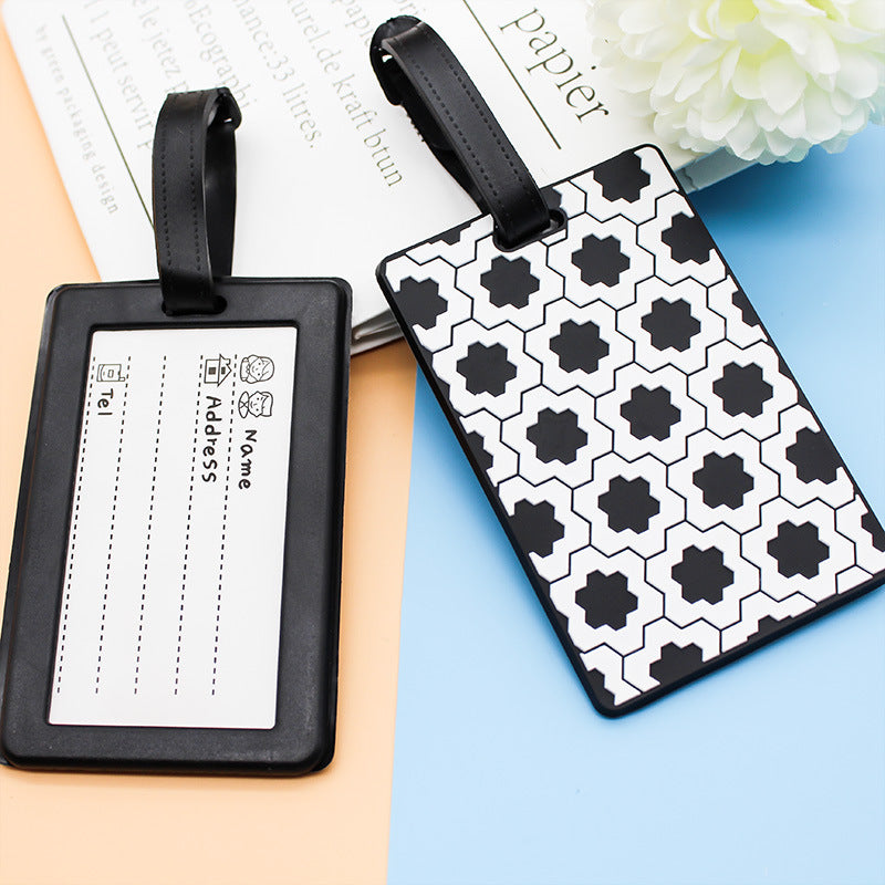 Unisex Geometric Pattern Luggage Tag LoungeYard — product view 3