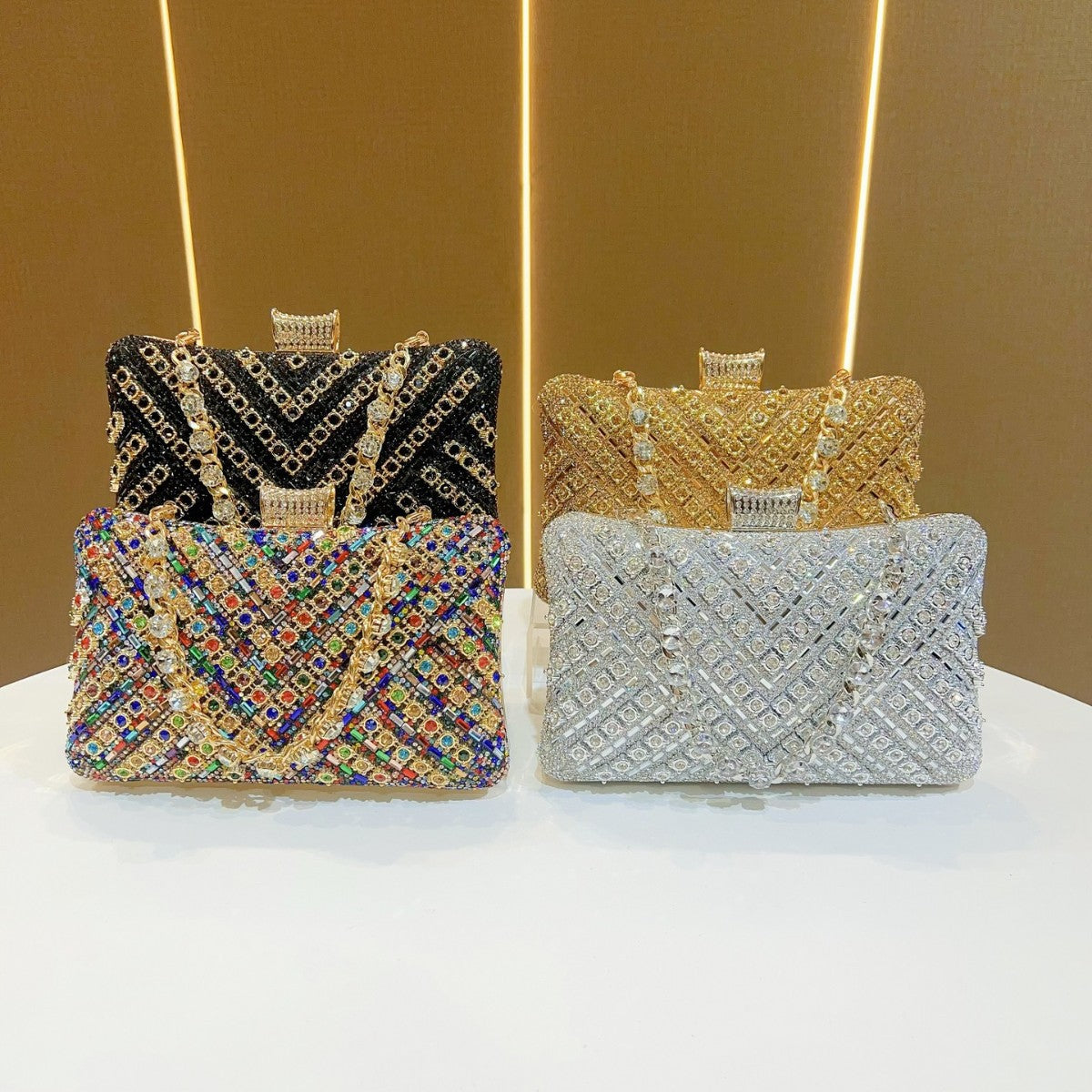 Crystal-Studded Evening Clutch — product view 4