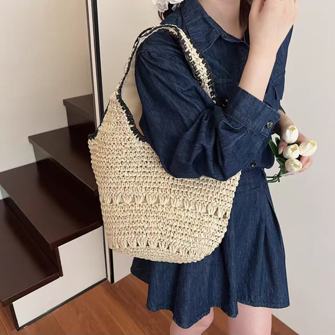 Macrame Beach Bag in Elegant Boho Design LoungeYard — product view 2