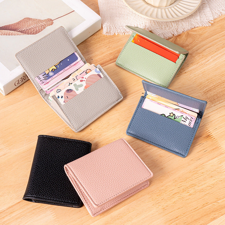 Textured Leather Cardholder — product view 3