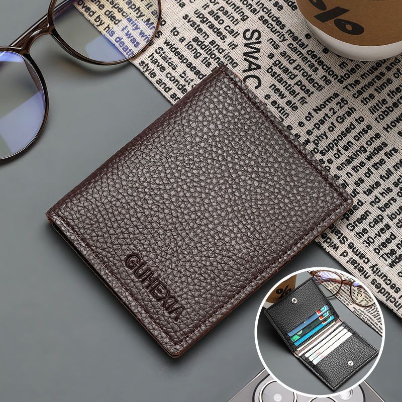 RFID-Blocking Leather Card Holder LoungeYard — product view 7