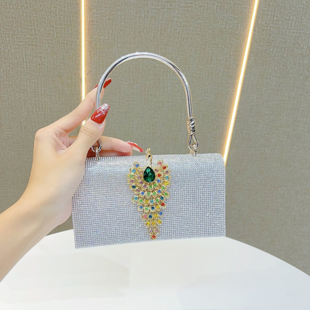 Rhinestone Embellished Evening Clutch — product view 6
