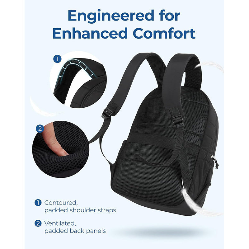 Padded Laptop Backpack with Multiple Compartments LoungeYard — product view 4