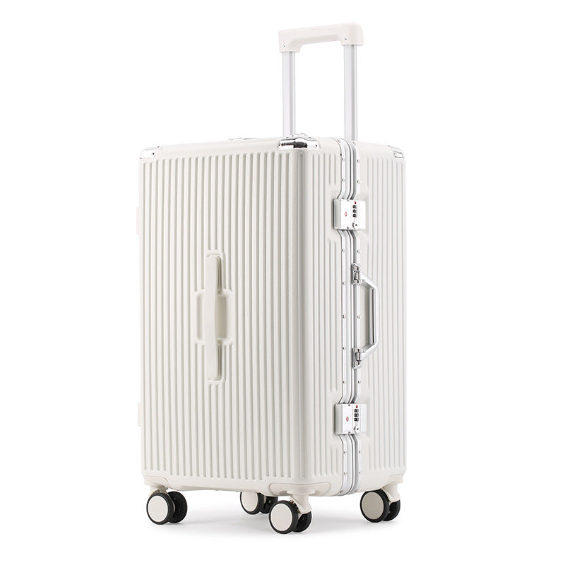 Unisex Stylish High-Impact Ribbed Hardshell Suitcase LoungeYard — product view 5