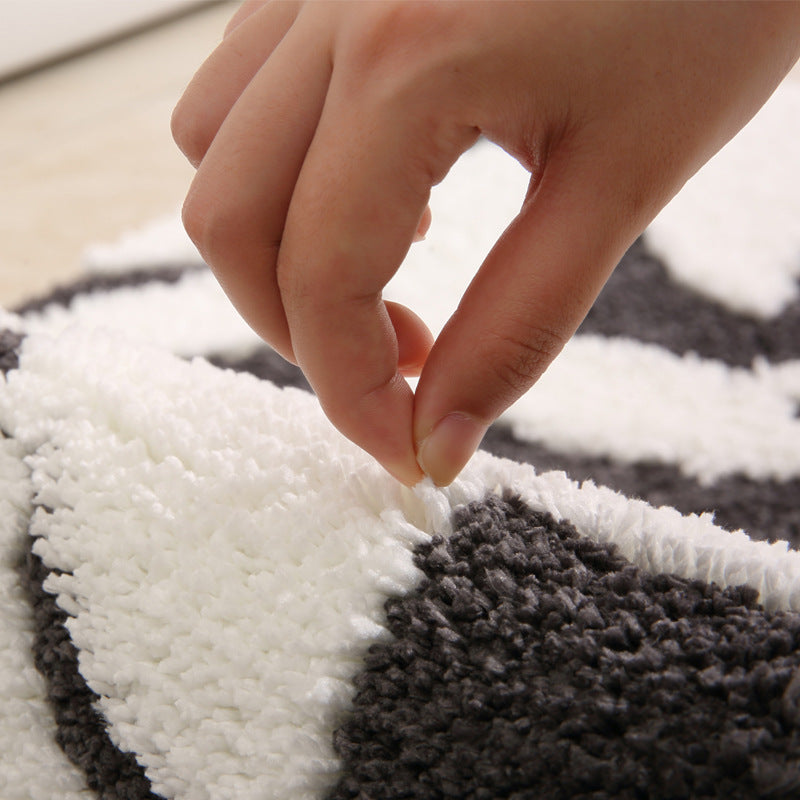 Leaf Patterned Luxury Bath Mat Bowlift — product view 2