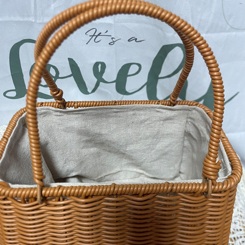 Women Handcrafted Basket Bag LoungeYard — product view 4