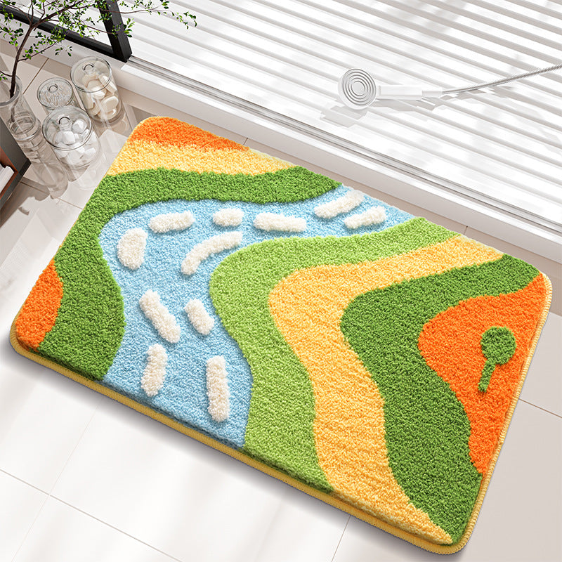 Abstract Landscape Bath Rug Bowlift — product view 3