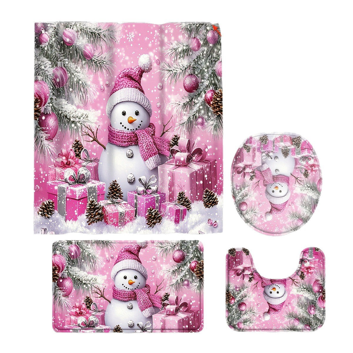 Winter-Themed Bathroom Set Bowlift — product view 5